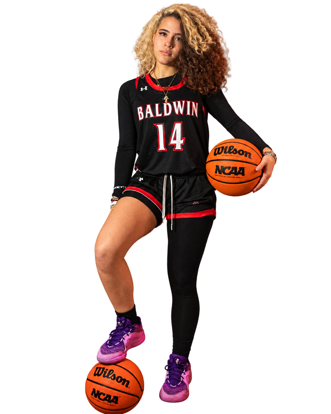 Lady Indians player wearing number 14